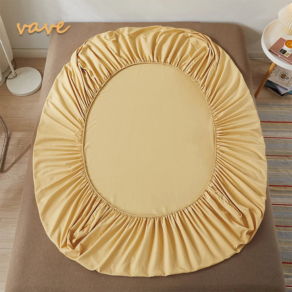 100% Cotton Fitted Sheet with Elastic Bands – Non-Slip Adjustable Mattress Cover