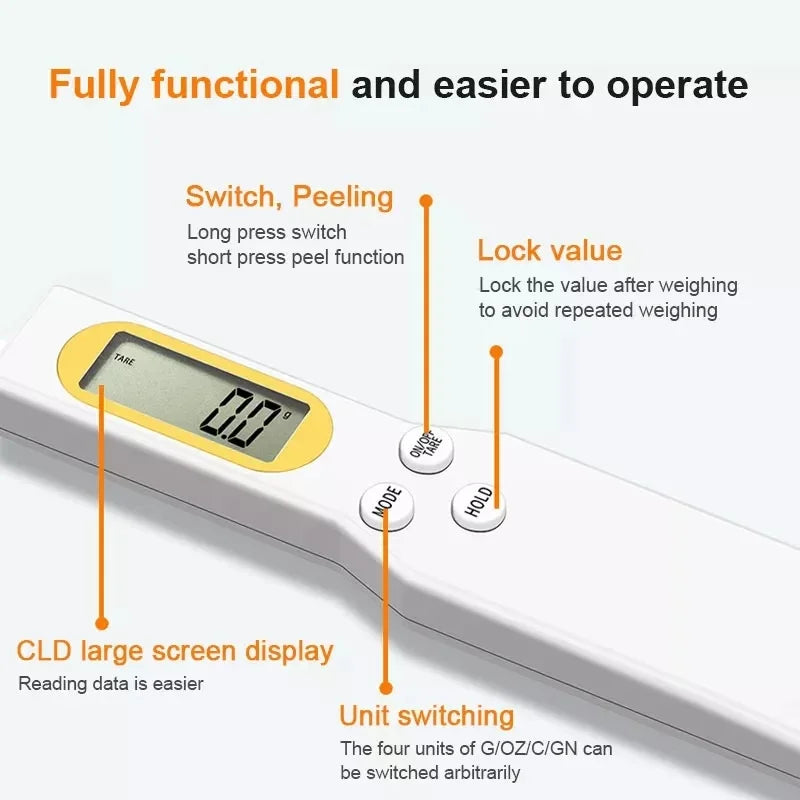 JJYY Electronic Kitchen Scale 500g 0.1g LCD Digital Spoon Scale