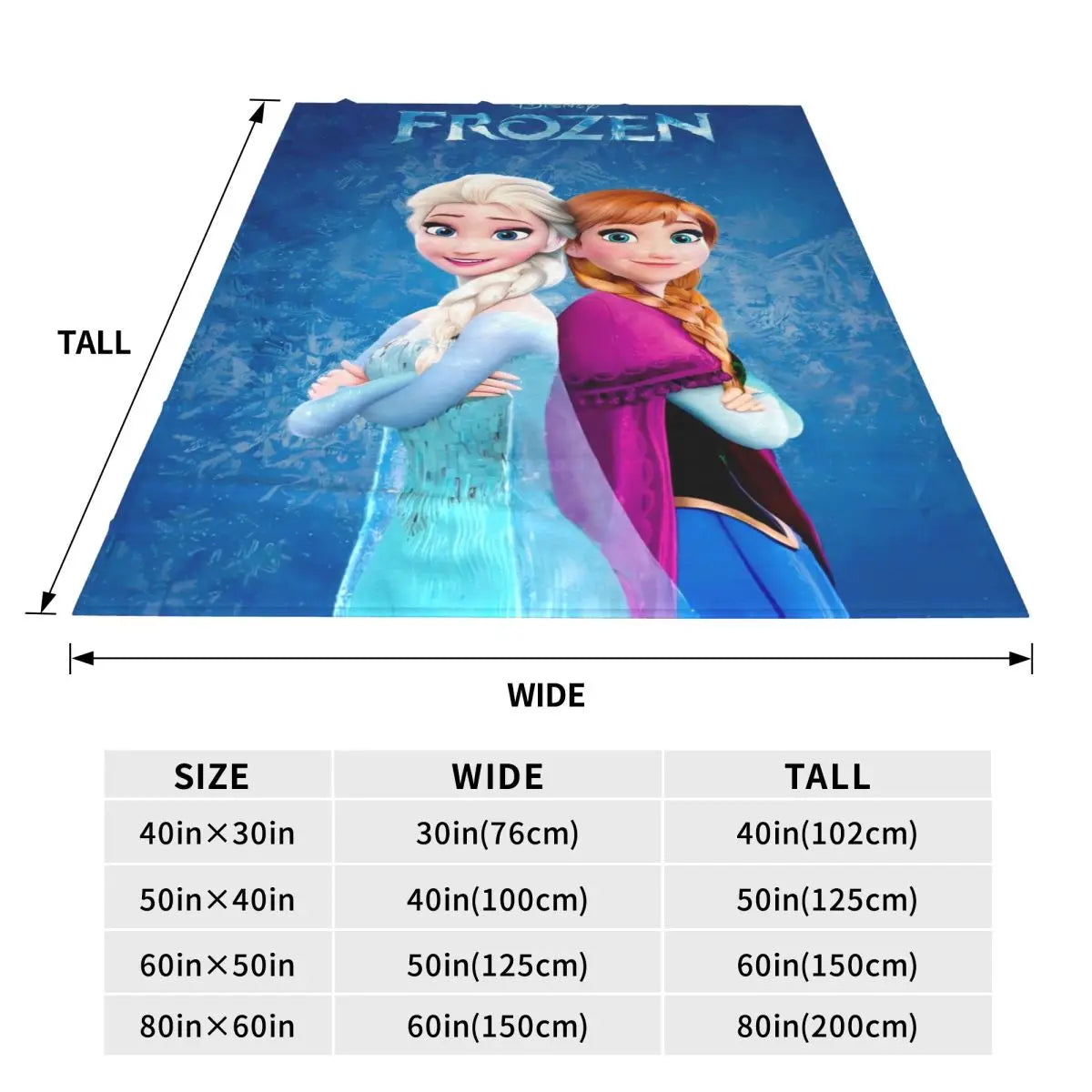 Frozen Elsa Blanket – Super Warm & Fluffy Winter Bedding Throw