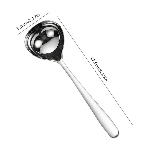 1pc 304 Stainless Steel Long Handle Spoon - Soup & Rice Spoon