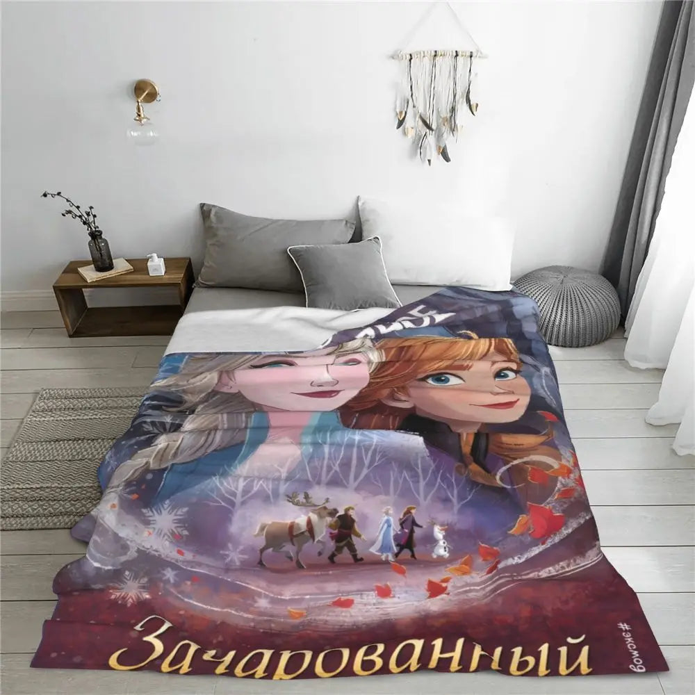 Frozen Elsa Blanket – Super Warm & Fluffy Winter Bedding Throw