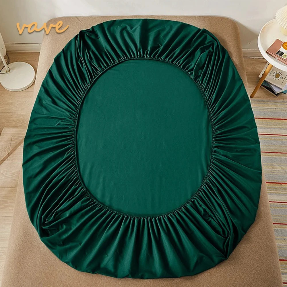 100% Cotton Fitted Sheet with Elastic Bands – Non-Slip Adjustable Mattress Cover