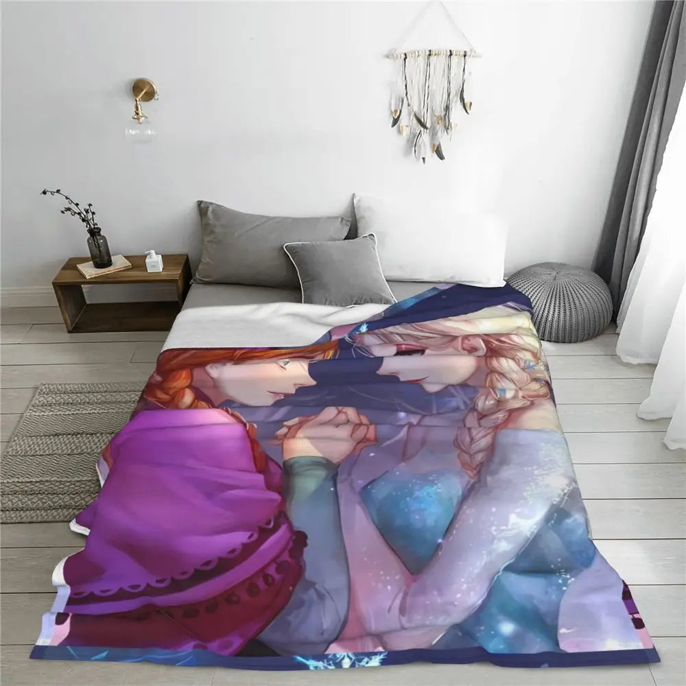 Frozen Elsa Blanket – Super Warm & Fluffy Winter Bedding Throw