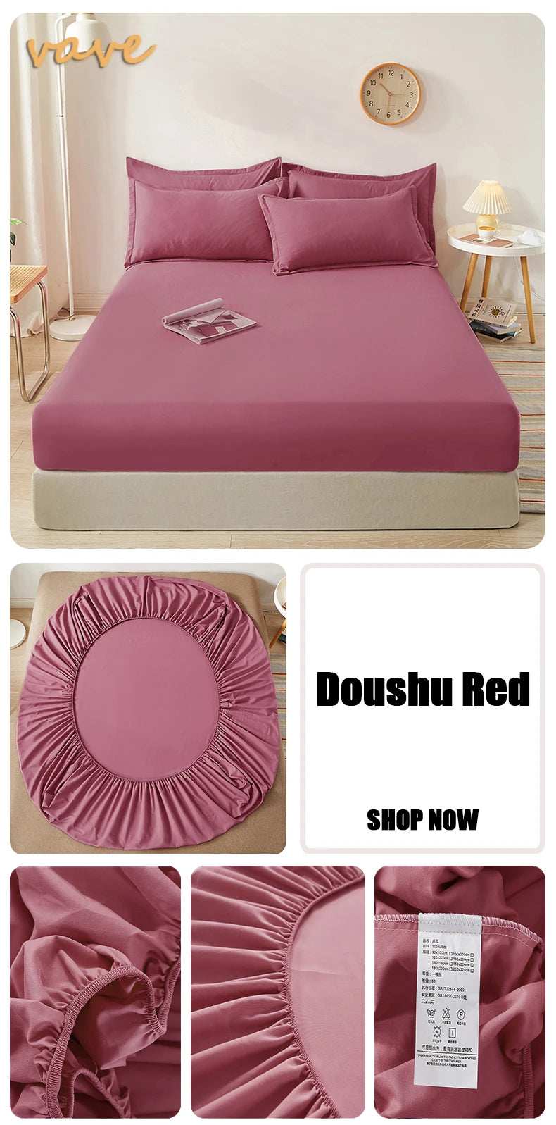 100% Cotton Fitted Sheet with Elastic Bands – Non-Slip Adjustable Mattress Cover