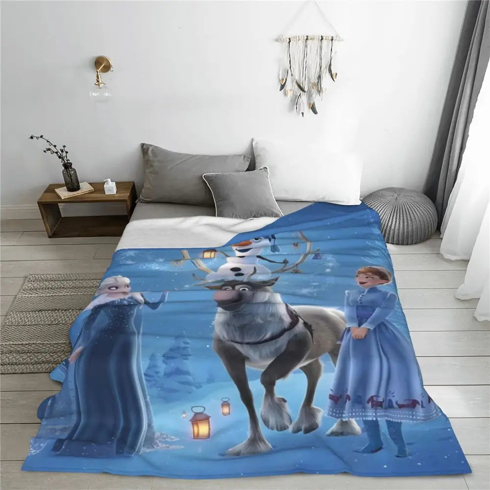 Frozen Elsa Blanket – Super Warm & Fluffy Winter Bedding Throw