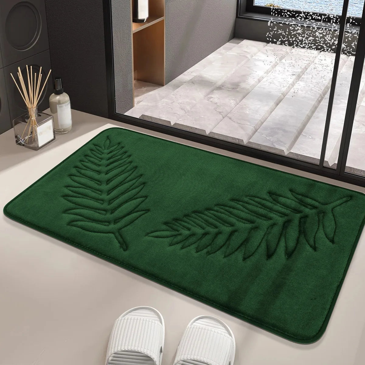 3PCS/Set Bathroom Floor Mat – Soft & Washable Memory Cotton Rugs