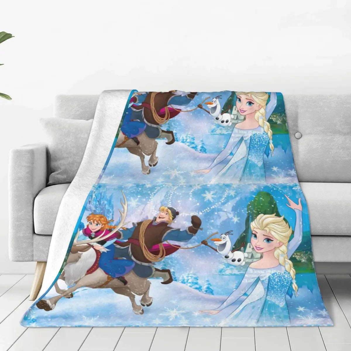 Frozen Elsa Blanket – Super Warm & Fluffy Winter Bedding Throw