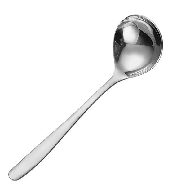 1pc 304 Stainless Steel Long Handle Spoon - Soup & Rice Spoon