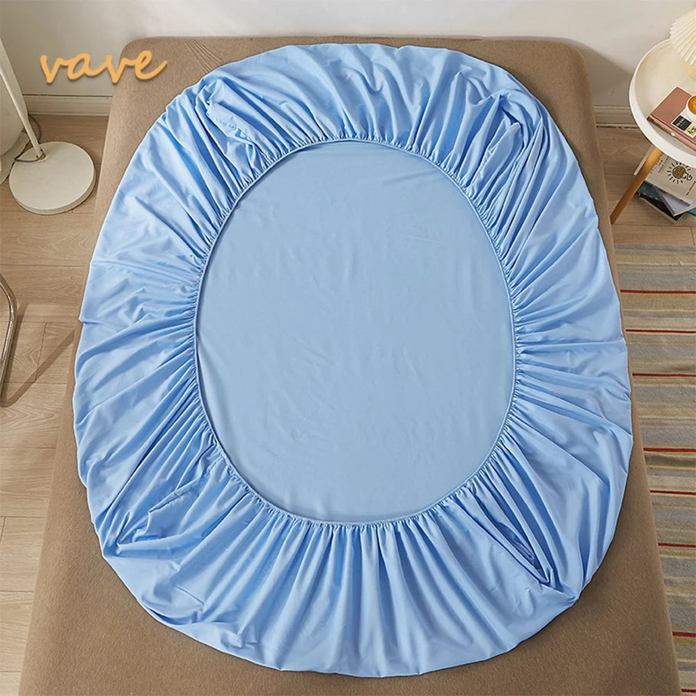 100% Cotton Fitted Sheet with Elastic Bands – Non-Slip Adjustable Mattress Cover