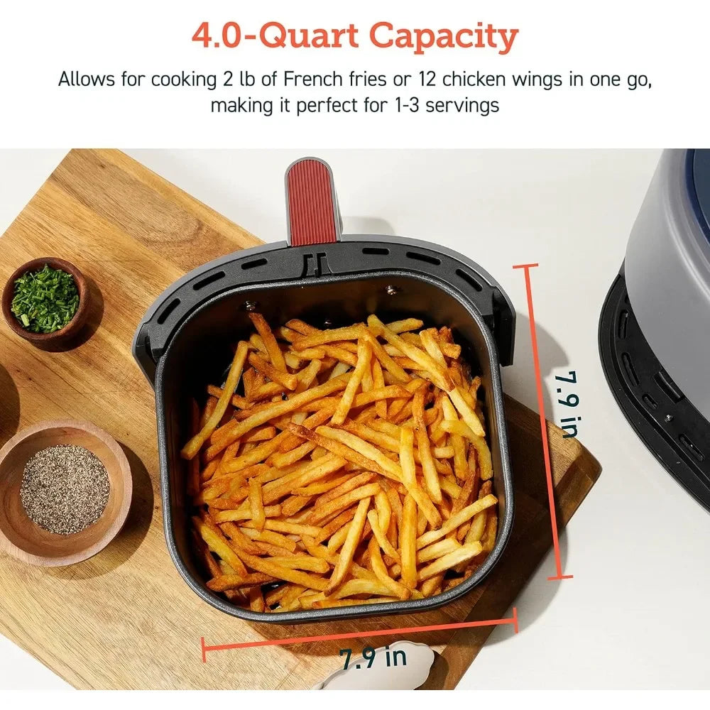 97% Less Fat Air Fryer for 1-3 People – 150+ Recipes, Dishwasher-Safe