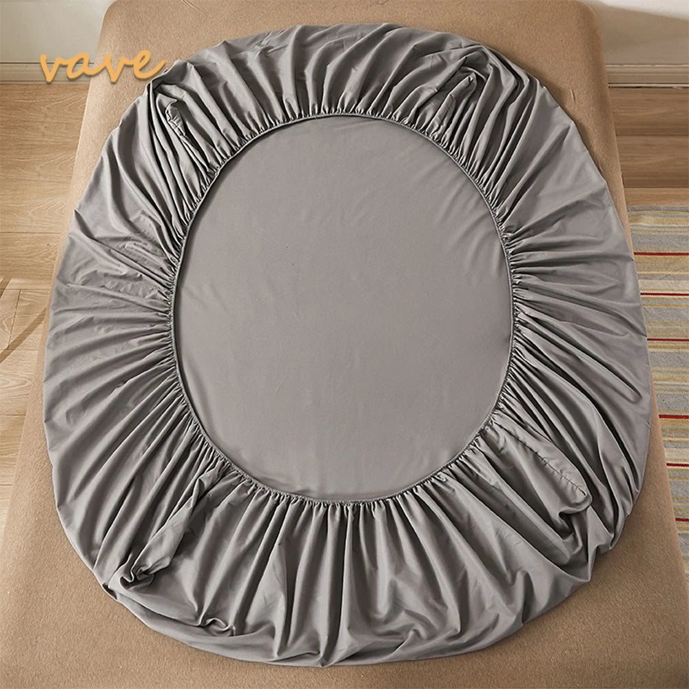100% Cotton Fitted Sheet with Elastic Bands – Non-Slip Adjustable Mattress Cover