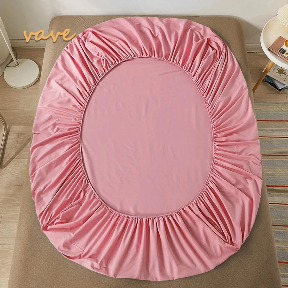 100% Cotton Fitted Sheet with Elastic Bands – Non-Slip Adjustable Mattress Cover