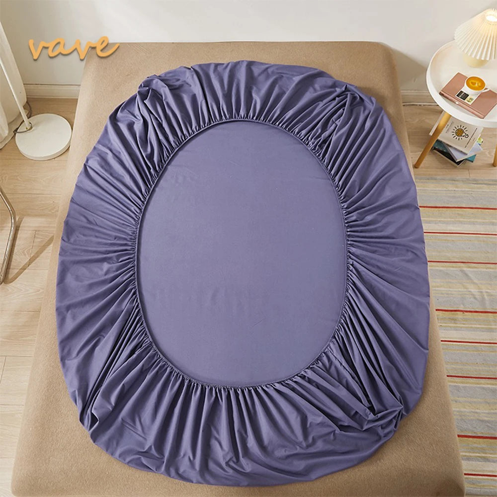 100% Cotton Fitted Sheet with Elastic Bands – Non-Slip Adjustable Mattress Cover
