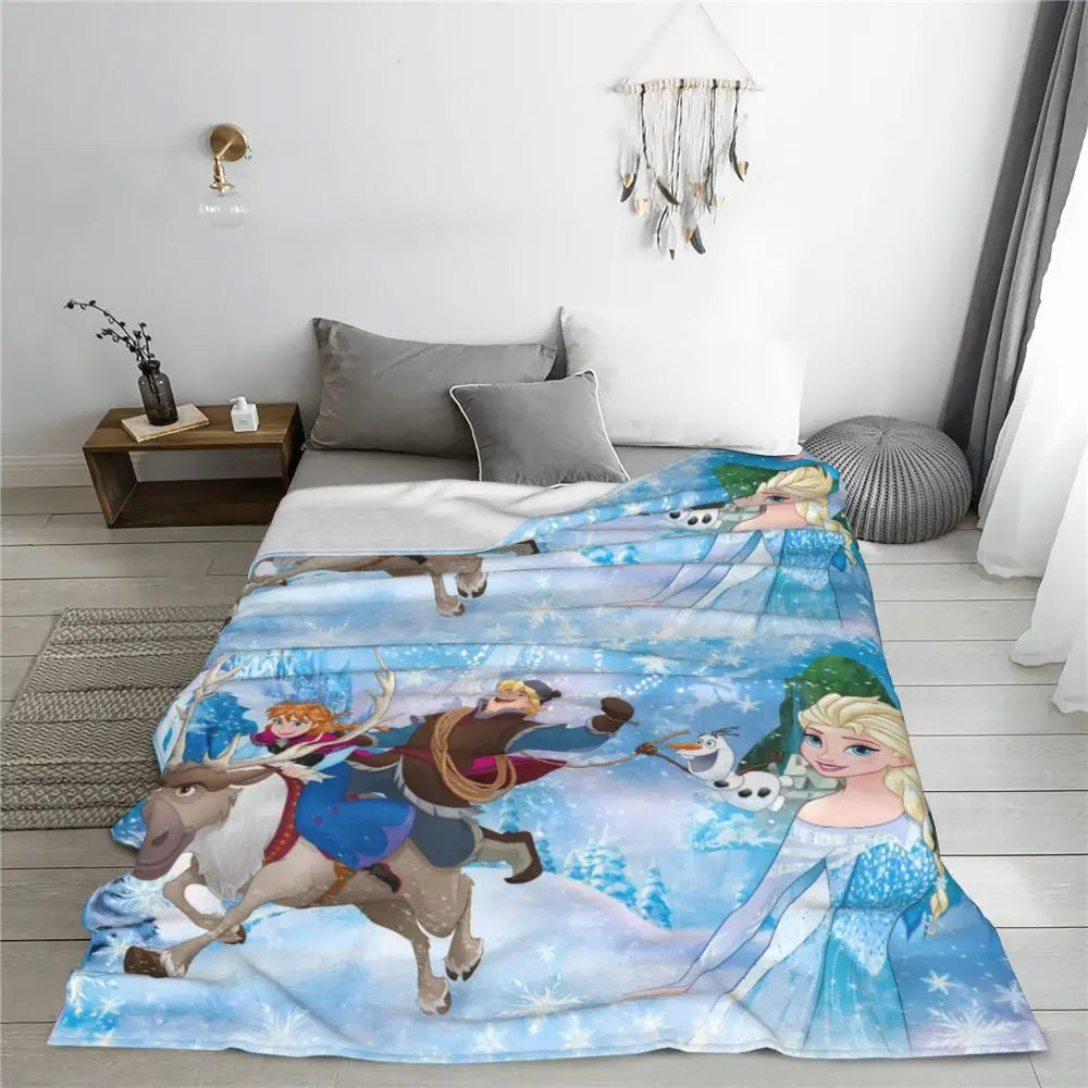 Frozen Elsa Blanket – Super Warm & Fluffy Winter Bedding Throw