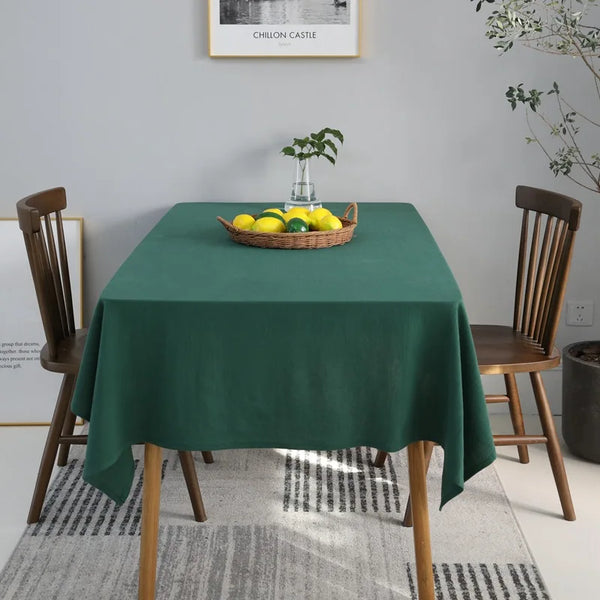 100% Cotton Solid Color Tablecloth: