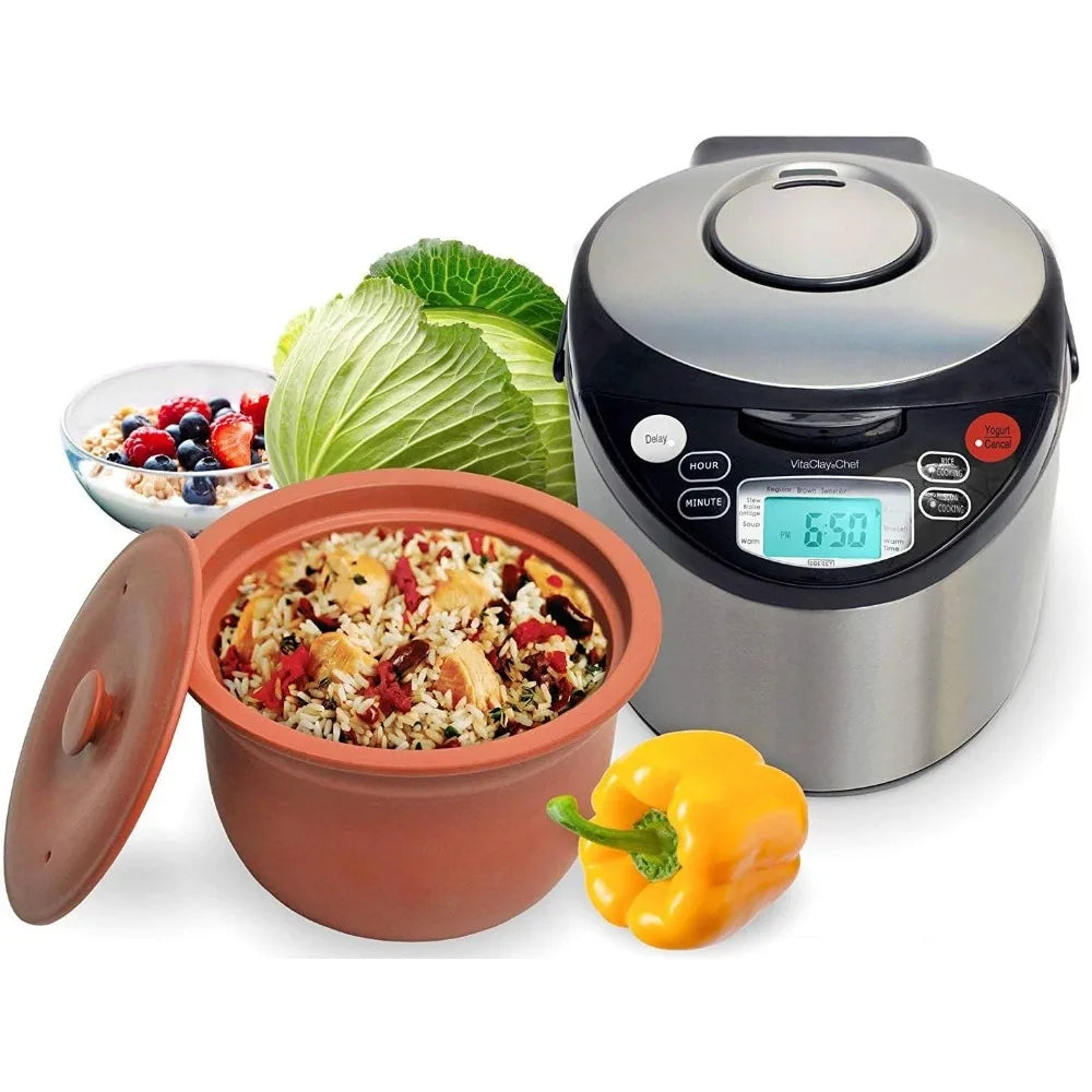 Smart Organic Clay Pot Multi Cooker - Toxin-Free Electric Cooker