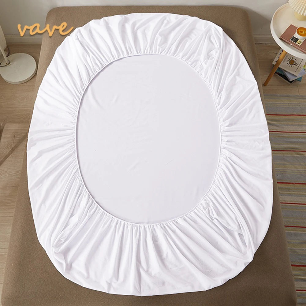100% Cotton Fitted Sheet with Elastic Bands – Non-Slip Adjustable Mattress Cover