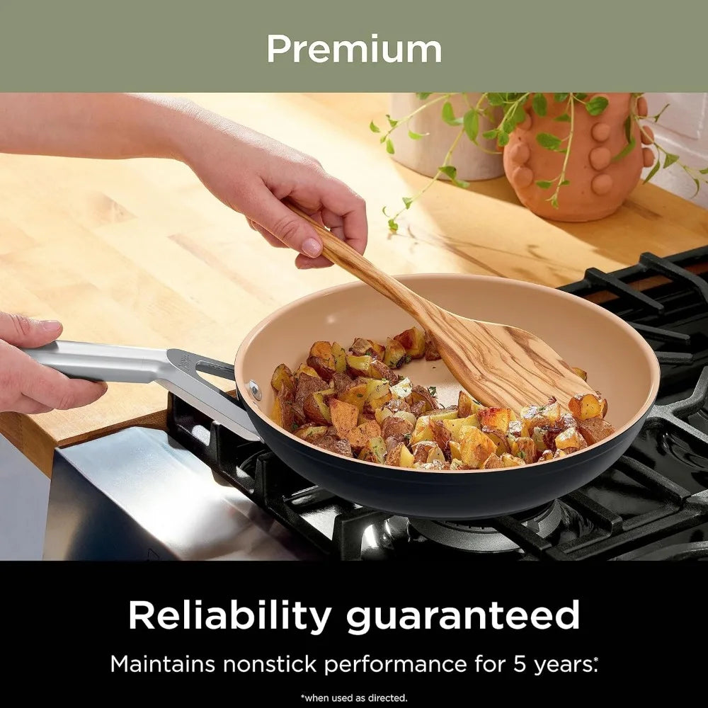 Extended Life Premium Ceramic Cookware Set, 9 Piece, Nonstick, PFAS Free