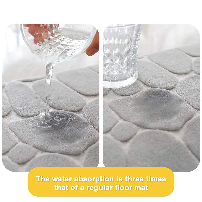 3PCS/Set Bathroom Floor Mat – Soft & Washable Memory Cotton Rugs